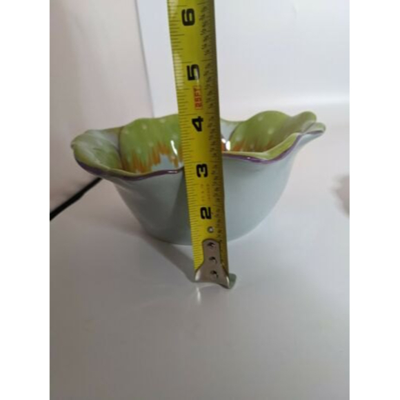 VINTAGE 2 piece Colander Rommel Nueva for Saparna Top & base =7.5" fluted Blue - Picture 9 of 12